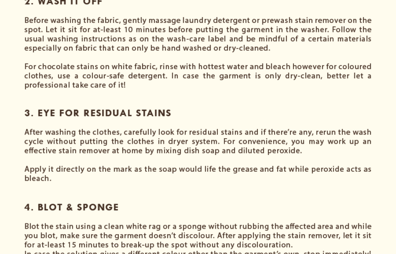 get rid of fudge stains infographics