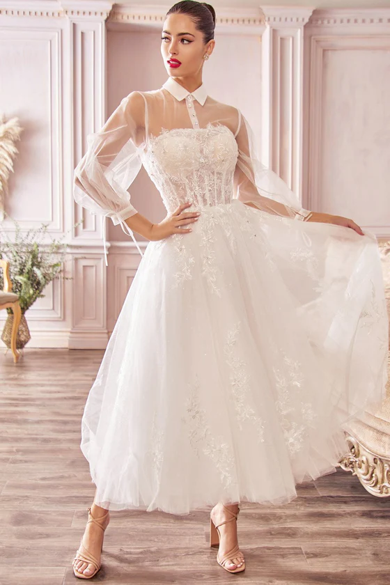 tea-length wedding dress