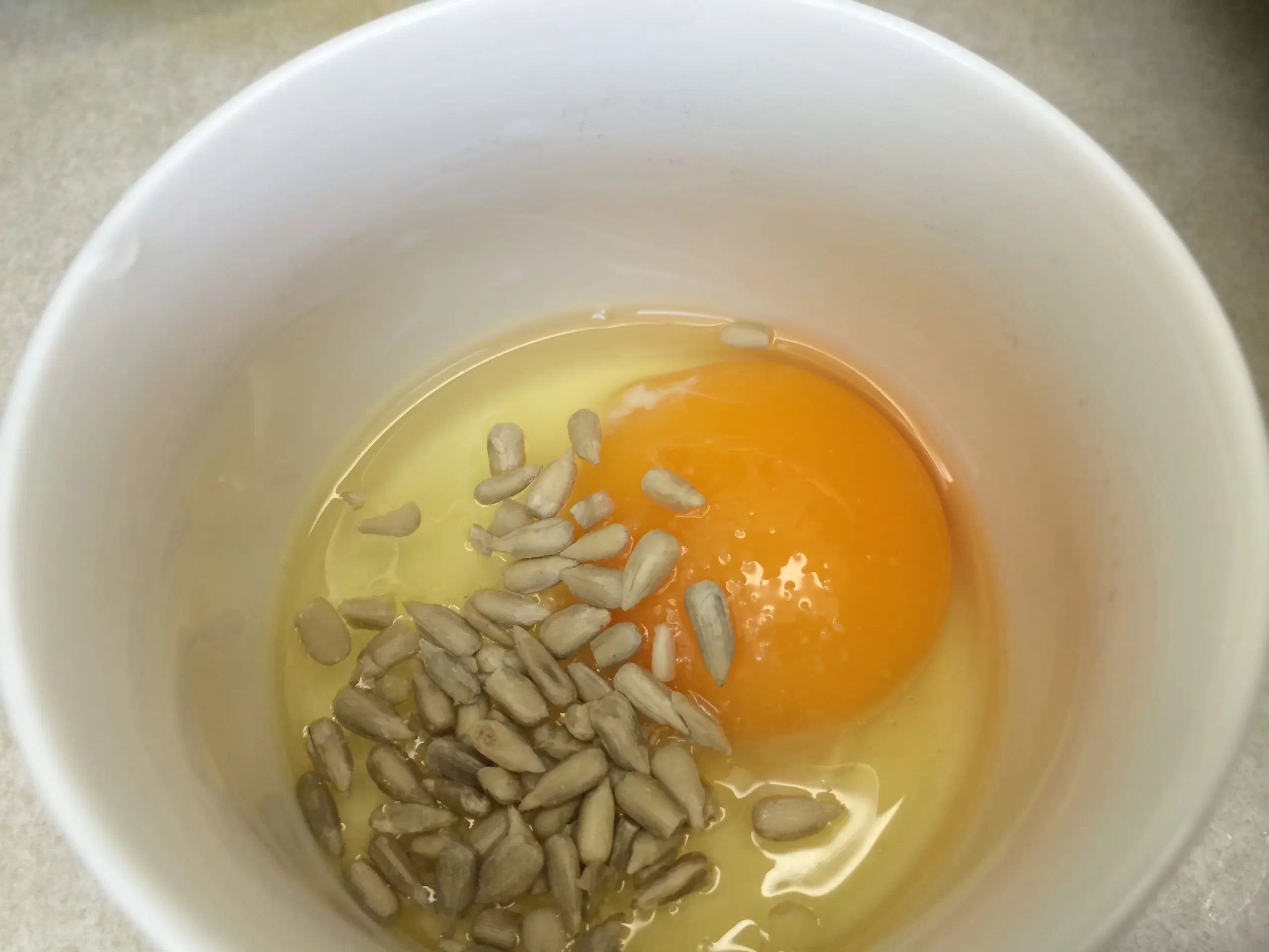 eggs and sunflower seeds