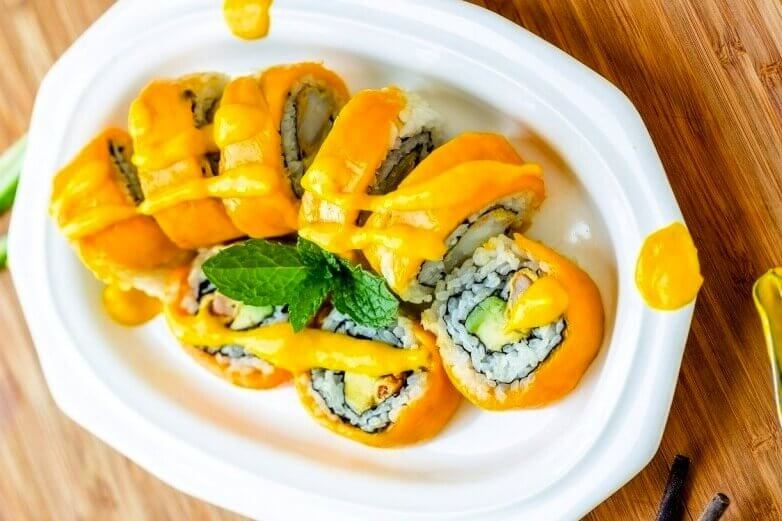 mango sushi rolls
