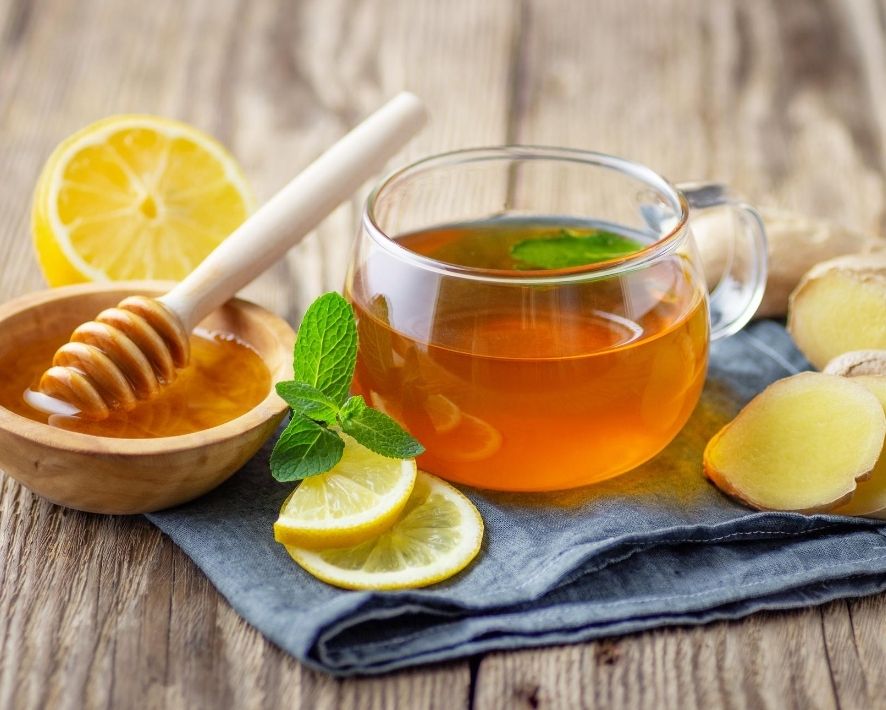 green tea with honey and lemon